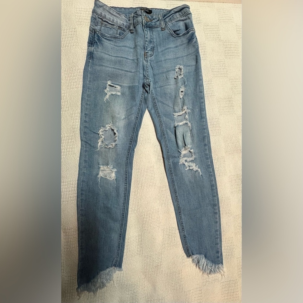 Forever 21 Light Blue Push Up Jeans Women